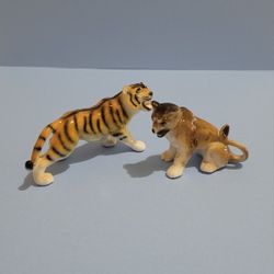 Vintage Tiger and Puma Japan Bone China Salt and Pepper Shaker Set