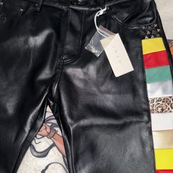 Brand New (MNML) Leather Pants Size 36