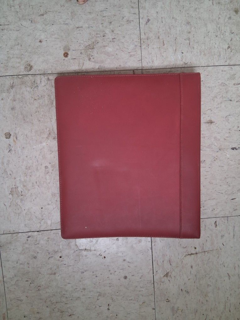 Red Leather Binder