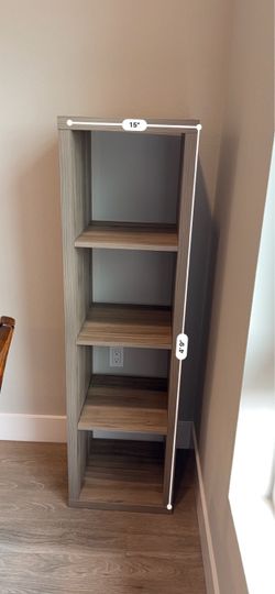 5-Shelf Narrow Bookcase 15" x 4'9"