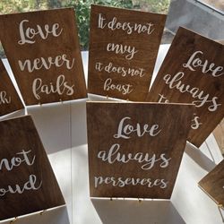 Love Is Patient Verse Aisle Signs- 1 Corinthians