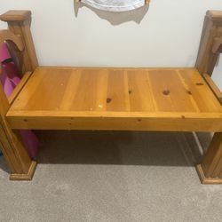 Solid Wood Bench – Rustic/Farmhouse Style Entryway or Dining Bench