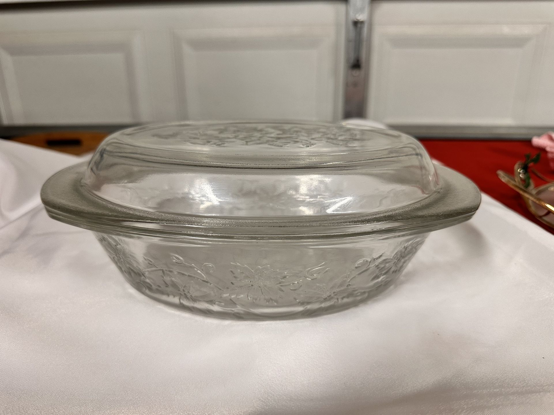 Vintage Princess House Glass Casserole Dish with Lid FANTASIA 3 QT 