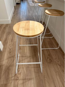 Wooden Table Top- Bar stool- Kitchen Counter - 4 chairs set