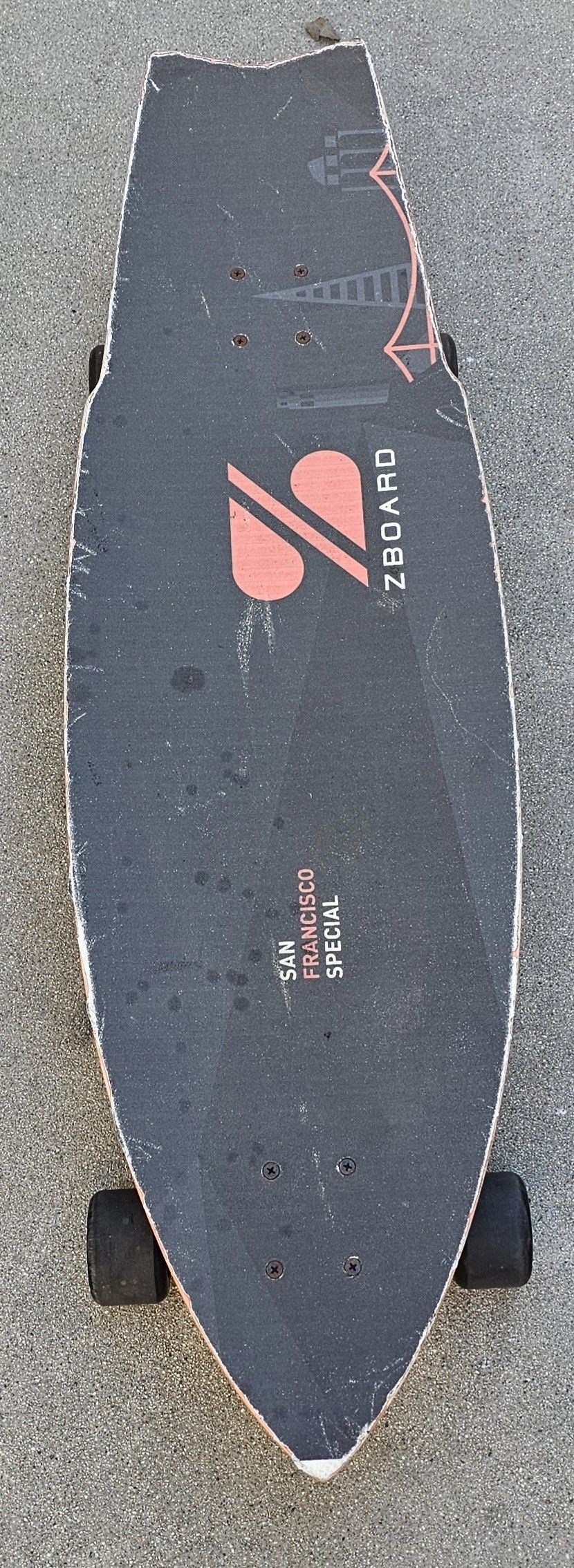 Zboard San Francisco Special Editio Longboard With ParisTruck Co.and Amphibian 65mm Wheels Great Condition