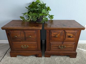 Mahogany Nightstands, Set of 2