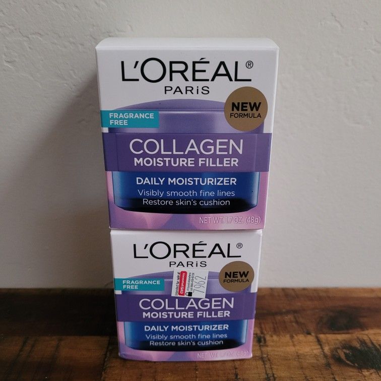 2 Loreal Collagen Filler Moisturizer Fragrance Free