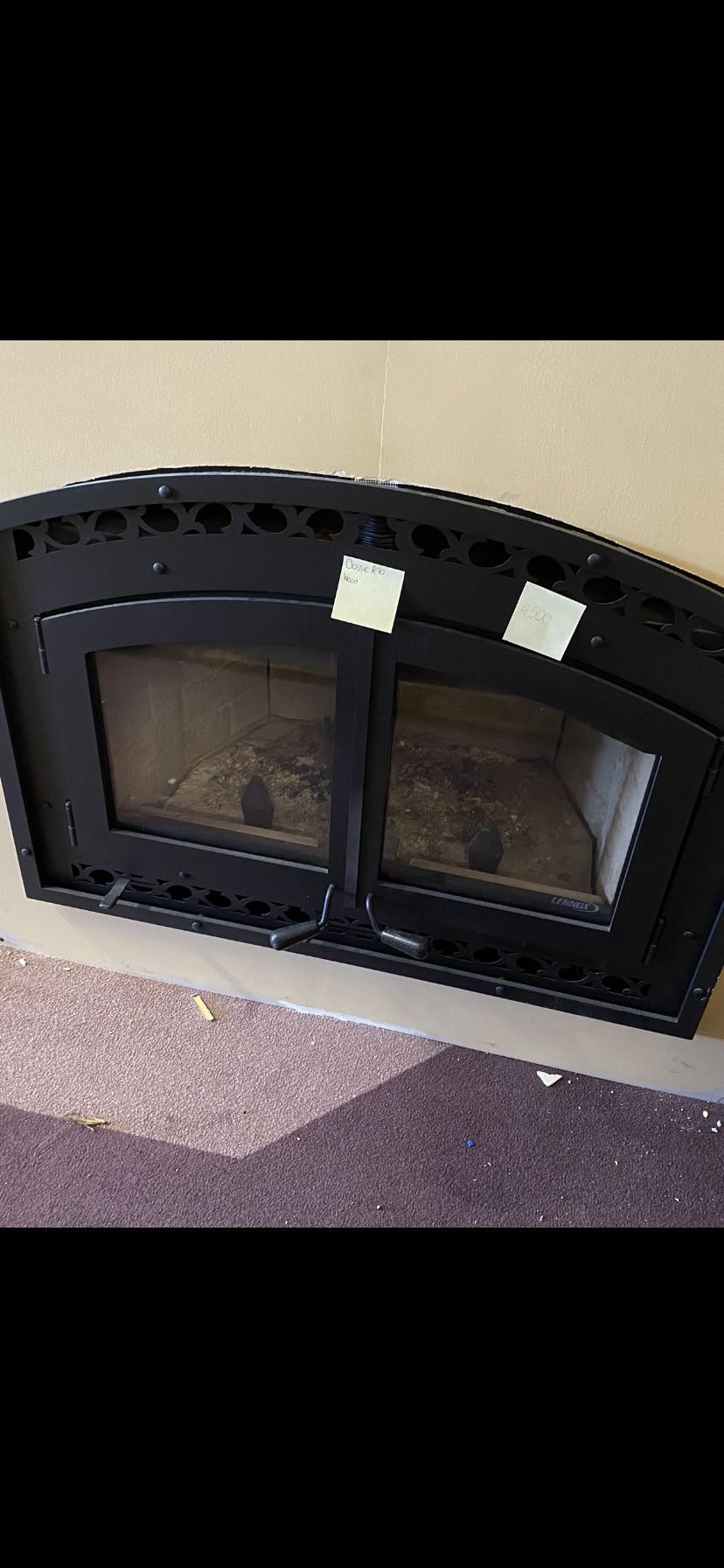 Top of the line, Lennox Wood Fireplace! Brand new!