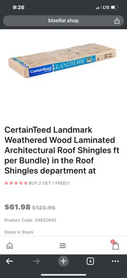 CertainTeed Landmark Weathered Wood Laminated Architectural Roof Shingle