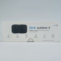 Blink Outdoor 4 Smart Security 2 Camera System Battery Powered Black