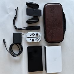 OLED Nintendo Switch With Accessories.