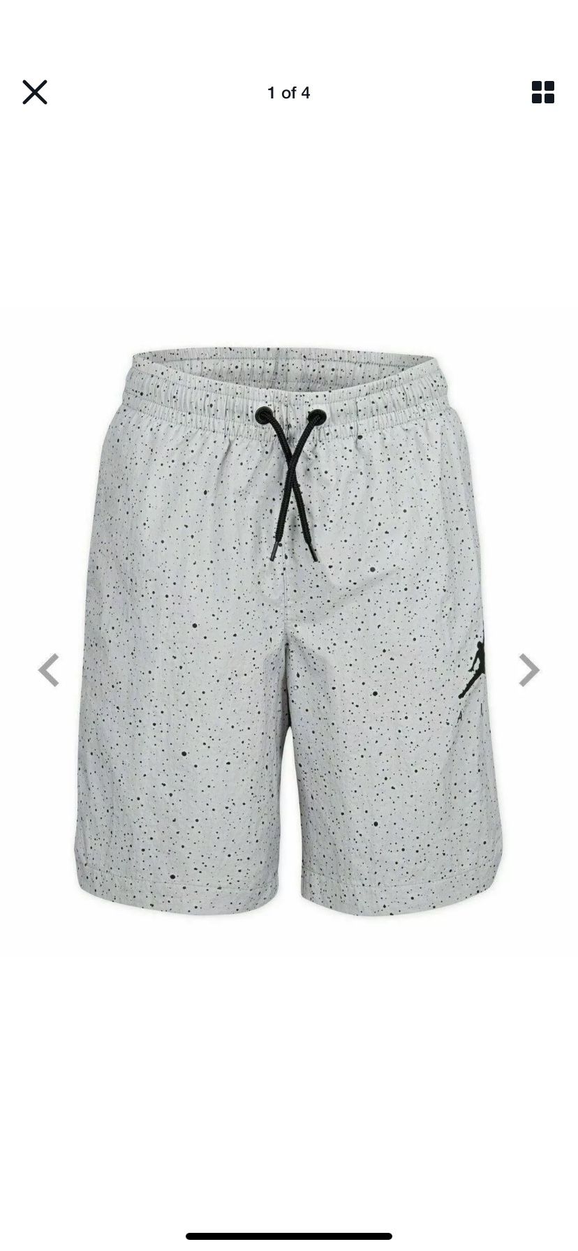 NIKE MEN'S AIR JORDAN JUMPMAN GRAY CEMENT POOLSIDE TRAINING SHORTS CZ2511 077