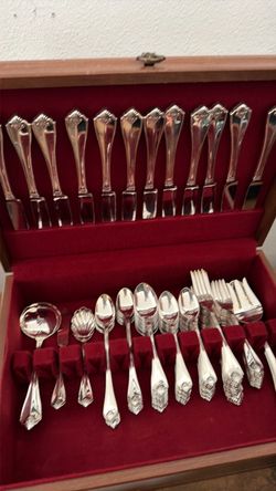 Full silver plated silverware set