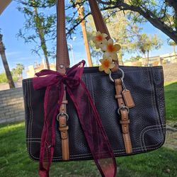 Coach Brown Chelsea Pebbled Leather Tote