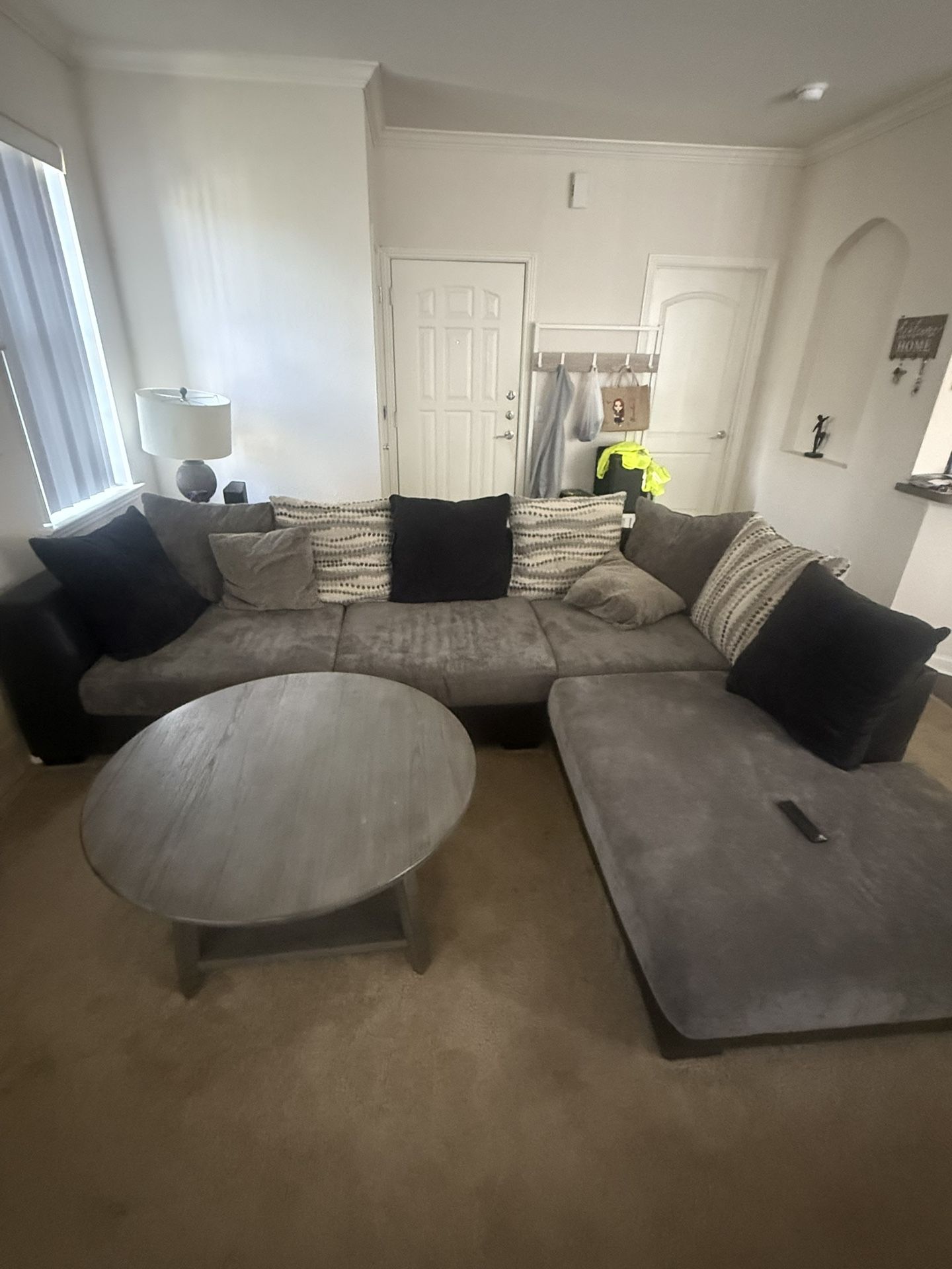 Grey And Black Sectional