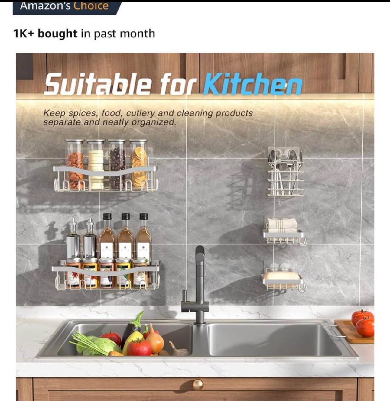 No Drill Bathroom Caddy/Organizer