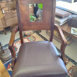 Arm Chair W/Leather Seat By Klaussner Cartura