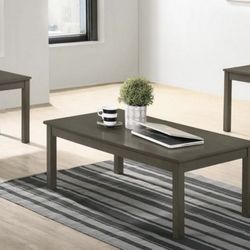 Brand New Gray Coffee Table And 2 Side Tables 