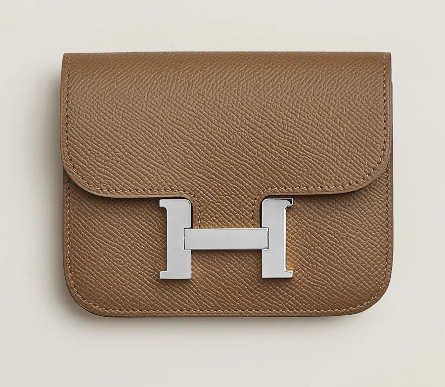 Hermes Constance Slim wallet Brown leather