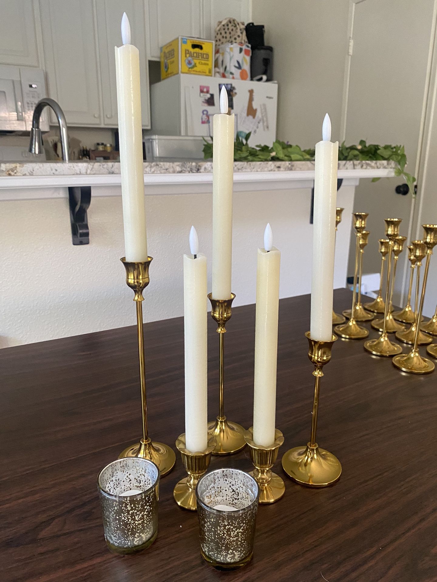 Various Candles and Candlestick Holders (Wedding/Party)