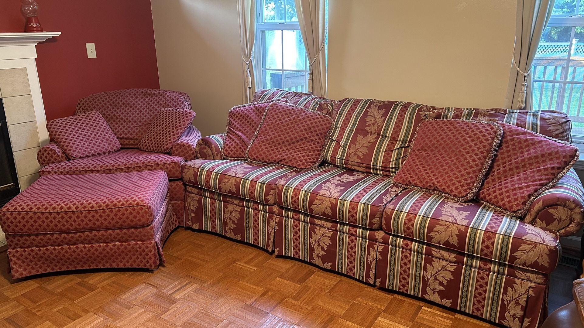 Pennsylvania House Sofa and Chair with ottoman