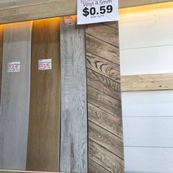 BLOW OUT SALE! Vinyl 4.5mm only $0.59/per sq ft!!