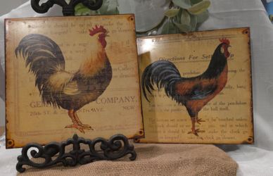 METAL ROOSTER SIGNS