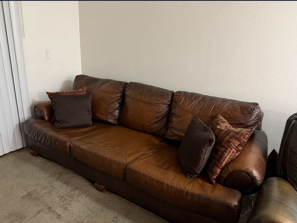Brown Couches & Recliner