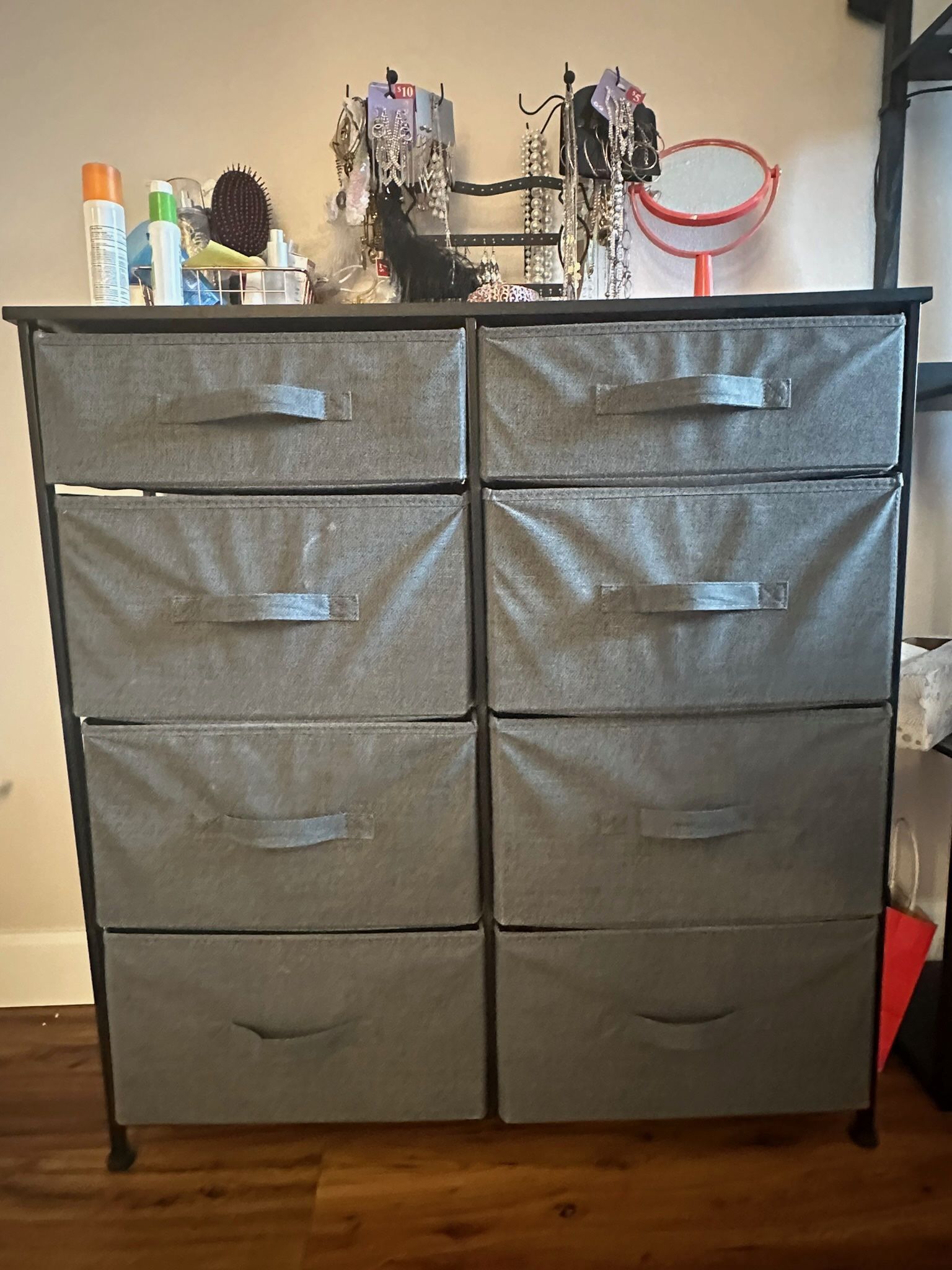2 Shelving Cases with Foldable Cloth Drawers