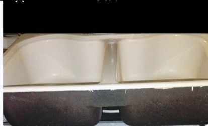 Kohler Cast iron Double Basin Kitchen Sink with Spray hose