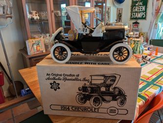Vintage retro kitschy MCM ASI 1914 Chevrolet Coupe Roadster Vodka Decanter Barware Retro Bar Ware bar decanter mid century