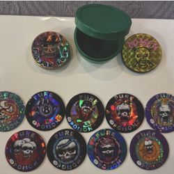 WOW! EXTREMELY RARE 1990s Pure Poison POG Lot Slammers Case Gold Digger