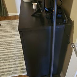 ​Headline: IKEA HOPEN 8-Drawer Dresser - Frosted Glass & Black-Brown