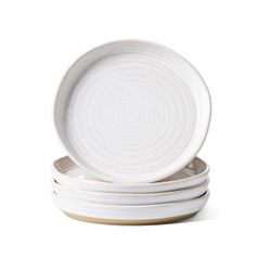 $35 Plus Tax Retal Price LE TAUCI Salad Plates 8 Inch, Flat Dessert Plate Set for Appetizer Bread, Ceramic Dish, Microwave Dishwasher Oven Safe, House