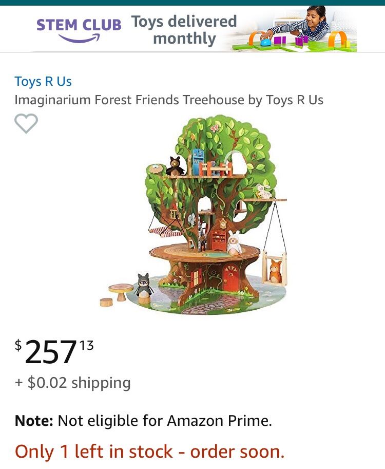 Imaginarium Forest Friends Wooden Treehouse by Toys R Us