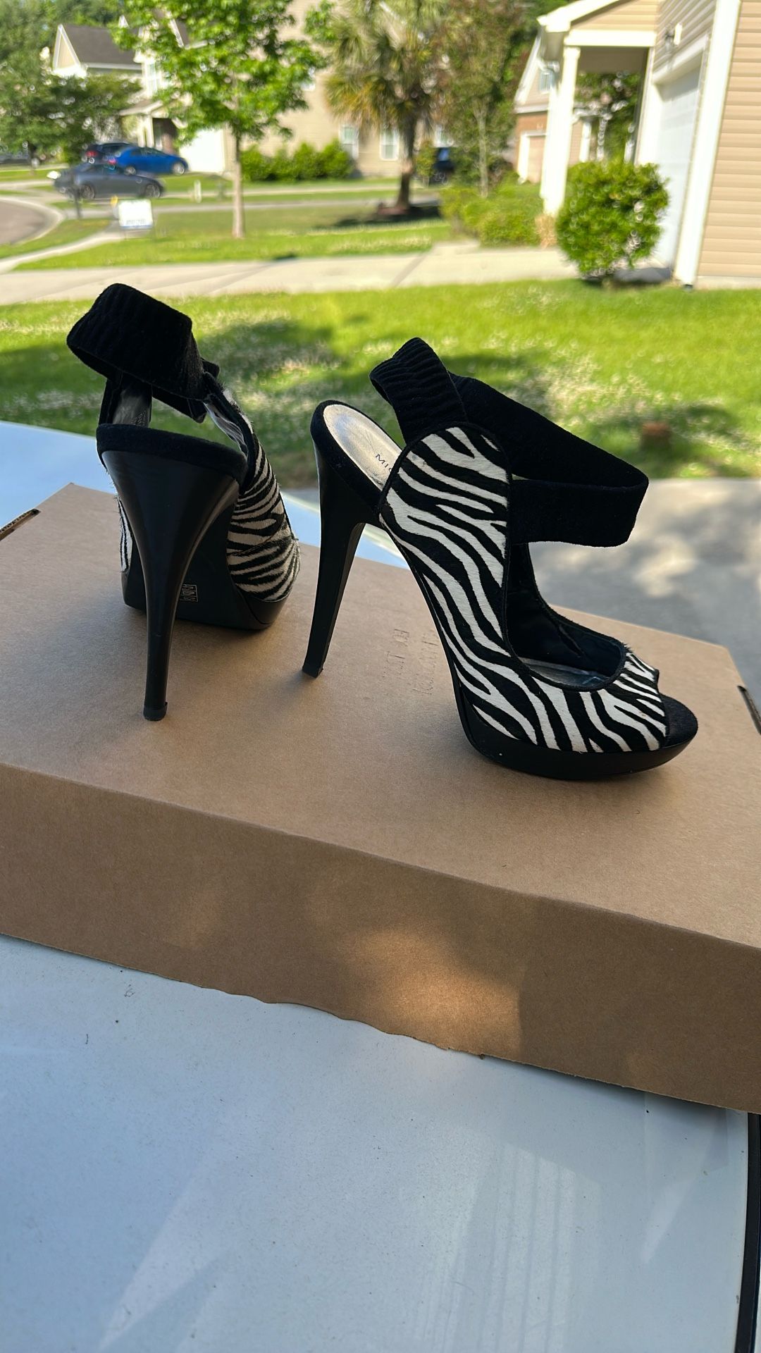 Mark Shannon Zebra print stiletto