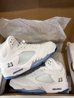 Air Jordan 5 Retro White Metallic Silver