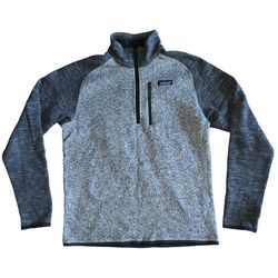 Patagonia Better Sweater 1/4-Zip Knit Fleece Size Medium Nickel Forge Gray 25523