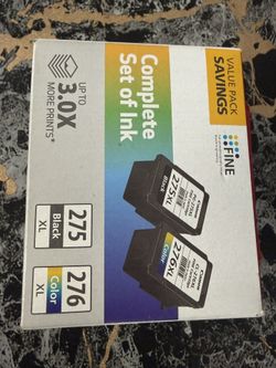 Canon 275XL 276XL Ink Cartridge Combo Pack Black Color Genuine PIXMA Value Pack