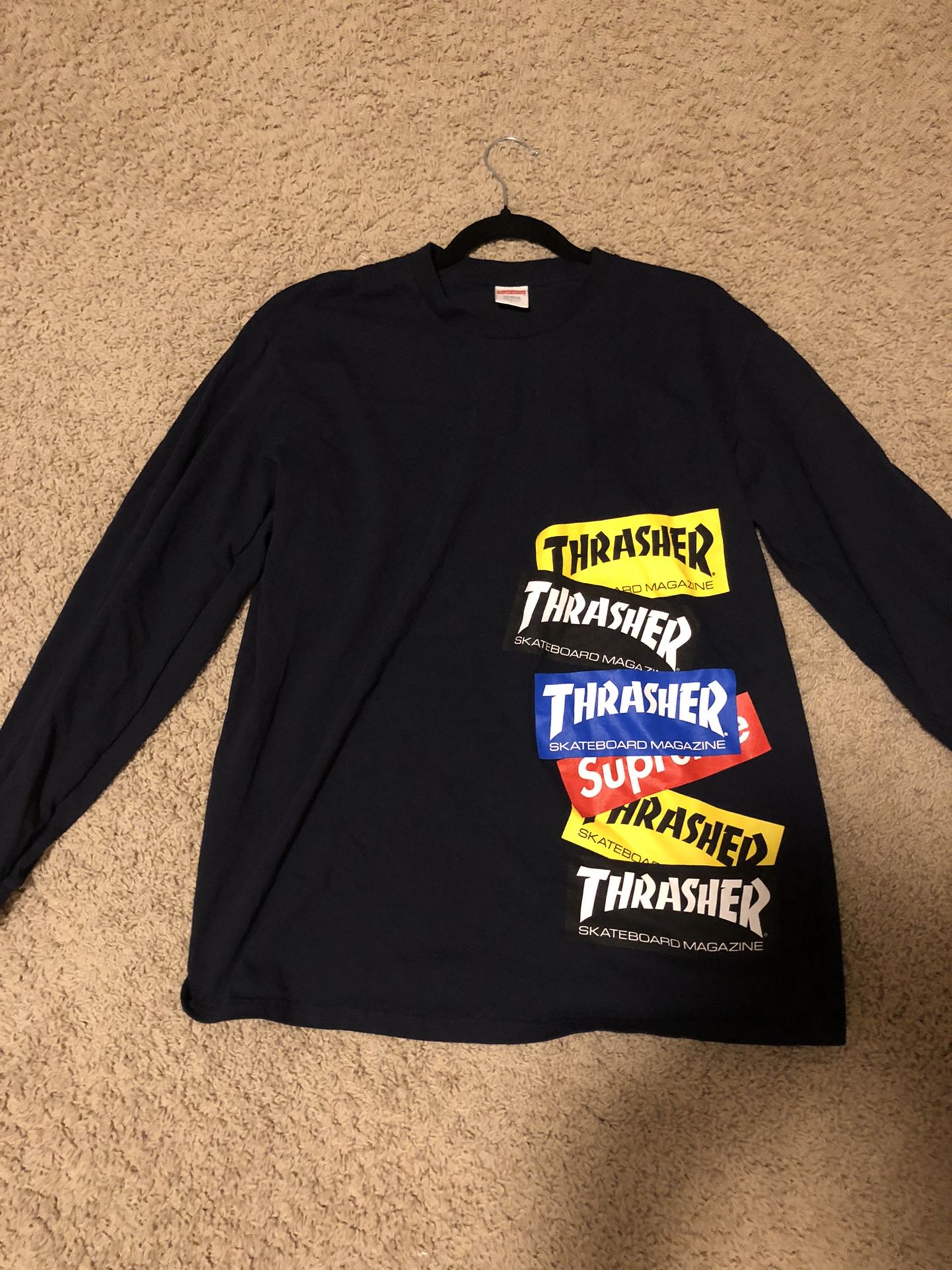Selling 2 Supreme x Thrasher Shirts for 100 all Together, both are size large