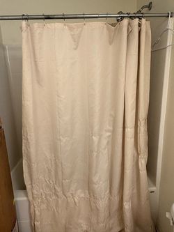 Shower curtain with liner and rings
