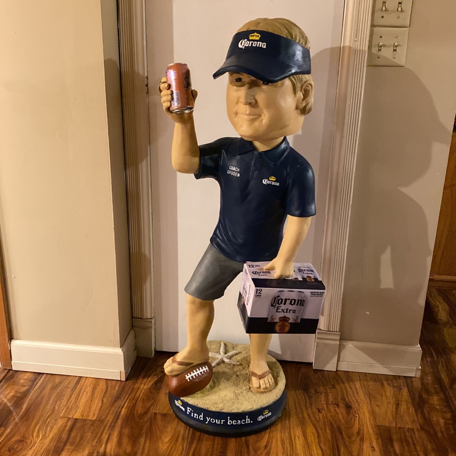 Rare 4’ Coach Gruden Bobblehead Statues