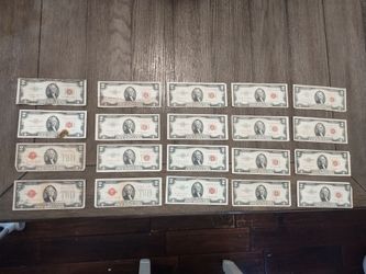 A 1953 $2 bill with a red seal is a collectible United States Note certificate