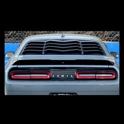 For 2008-2021 Dodge Challenger Rear Window Louvers Scoops Windshield Matte Black