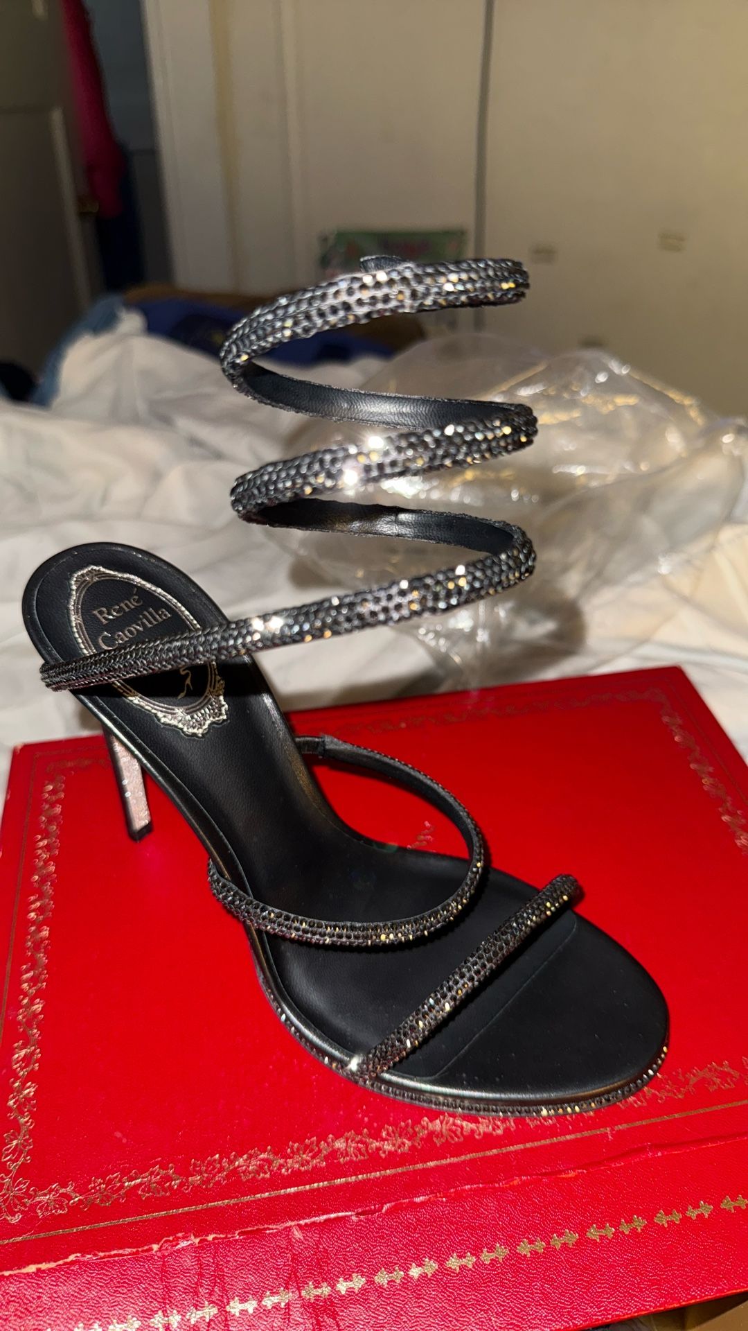 RENEE CAVOILLA  Chloe Dark Gray Rhinestones