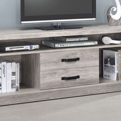 Driftwood finish TV stand (60")