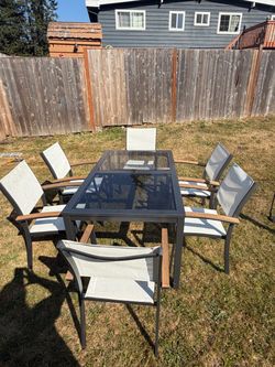 Baymont 7-Piece Aluminum Patio Outdoor Patio Dining Set for Sale