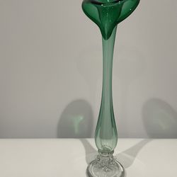 Vintage Green Jack In The Pulpit Vase