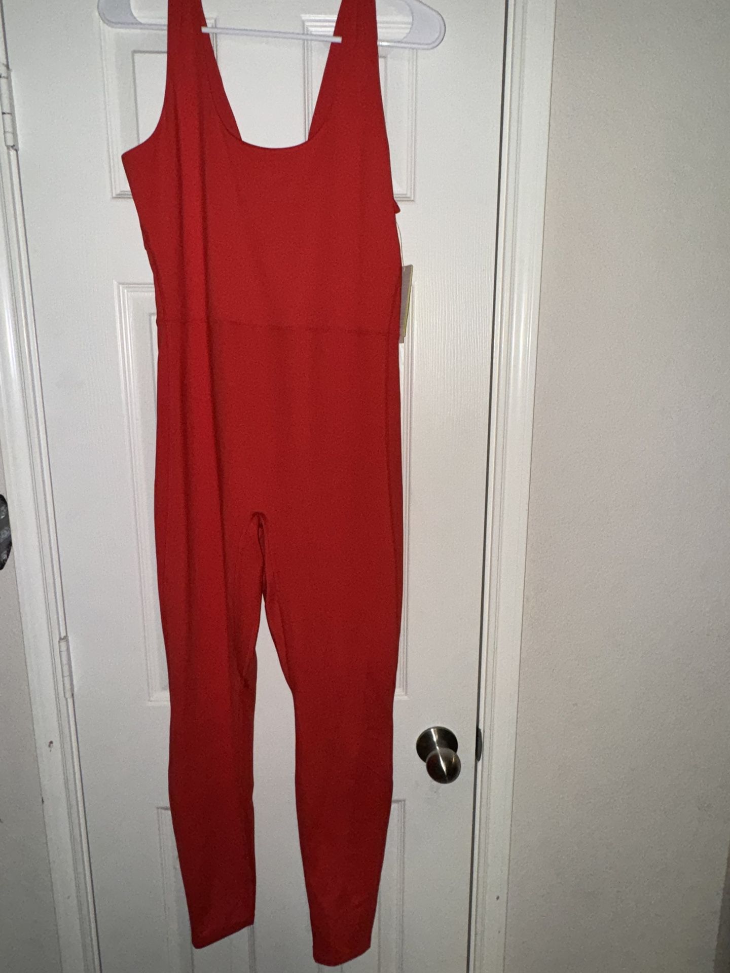 Red NWT All In Motion Bodysuit Sz Lg