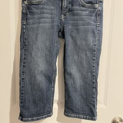 White House Black Market Size 2 Blue Denim Pedal Pusher